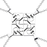 set of 4 Best friends necklace nz