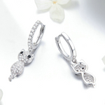Shiny cat earrings nz