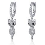 Shiny cat earrings nz