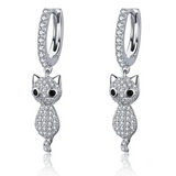 Shiny cat earrings nz
