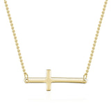Sideways cross necklace Gold nz