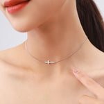 Sideways cross necklace nz
