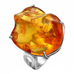 Silver amber ring nz