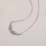 Silver angel necklace with diamond nz