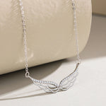 Silver angel necklace with diamond nz