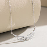 Silver angel necklace with diamond nz