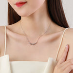 Silver angel necklace with diamond nz