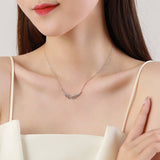 Silver angel necklace with diamond nz