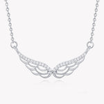 Silver angel necklace with diamond nz