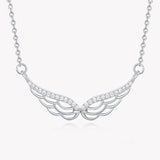 Silver angel necklace with diamond nz