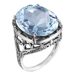 Silver aquamarine ring nz