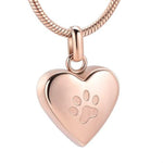 Silver cat heart necklace Rose gold / 1 piece of nz