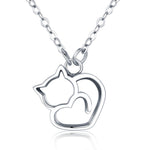 Silver cat necklace nz