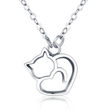 Silver cat necklace nz