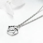 Silver cat necklace nz