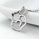 Silver cat necklace nz
