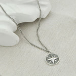 Silver compass pendant nz
