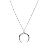 Silver crescent moon necklace nz