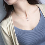 Silver crescent necklace nz