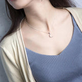 Silver crescent necklace nz