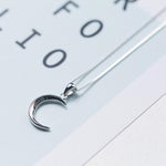 Silver crescent necklace nz