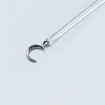 Silver crescent necklace nz