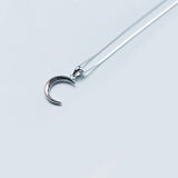 Silver crescent necklace nz