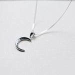 Silver crescent necklace nz