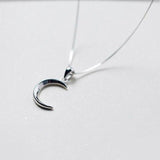 Silver crescent necklace nz