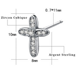 Silver cross earrings nz