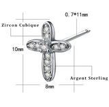 Silver cross earrings nz