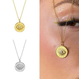 Silver evil eye necklace nz