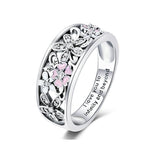 Silver flower femininity ring 51.9 mm nz