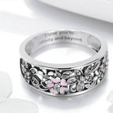 Silver flower femininity ring nz