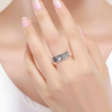 Silver flower femininity ring nz