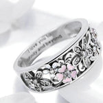 Silver flower femininity ring nz