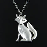 Silver fox necklace round chain / 40cm nz