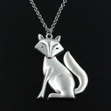 Silver fox necklace round chain / 40cm nz