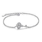 Silver heart key bracelet Type nz