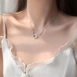 Silver heart shaped necklace nz