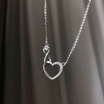 Silver heart shaped necklace nz