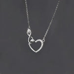 Silver heart shaped necklace nz