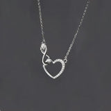 Silver heart shaped necklace nz