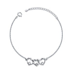 Silver Heart Trio Bracelet Type nz