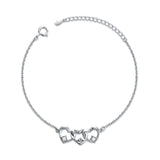 Silver Heart Trio Bracelet Type nz