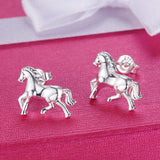Silver horse earrings nz