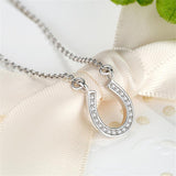 Silver horseshoe necklace nz