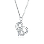 Silver infinity heart necklace nz