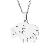Silver lion head necklace nz