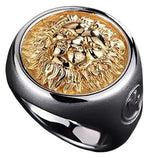 Silver lion head ring 54.5 mm nz